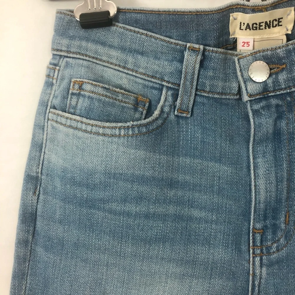 NWT L’Agence El‎ Matador Light Wash Slim Fit Cropped Jeans Size 25 New with tags